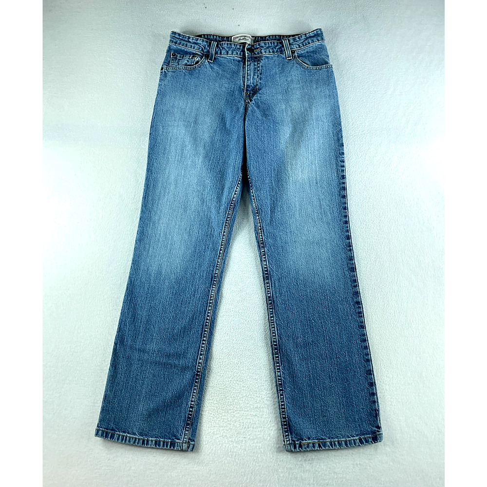 Levi's Signature Womens Blue Jeans Tag Size 14 (34x31.5) Mid Rise Straight Denim